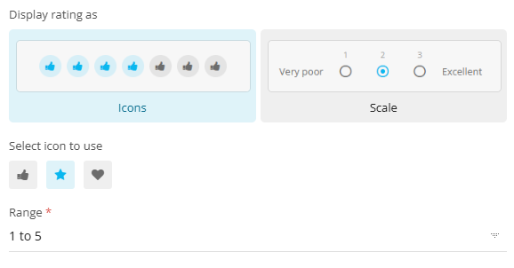 Rating Field Settings