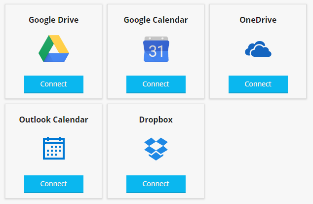 Fusioo built-in integrations