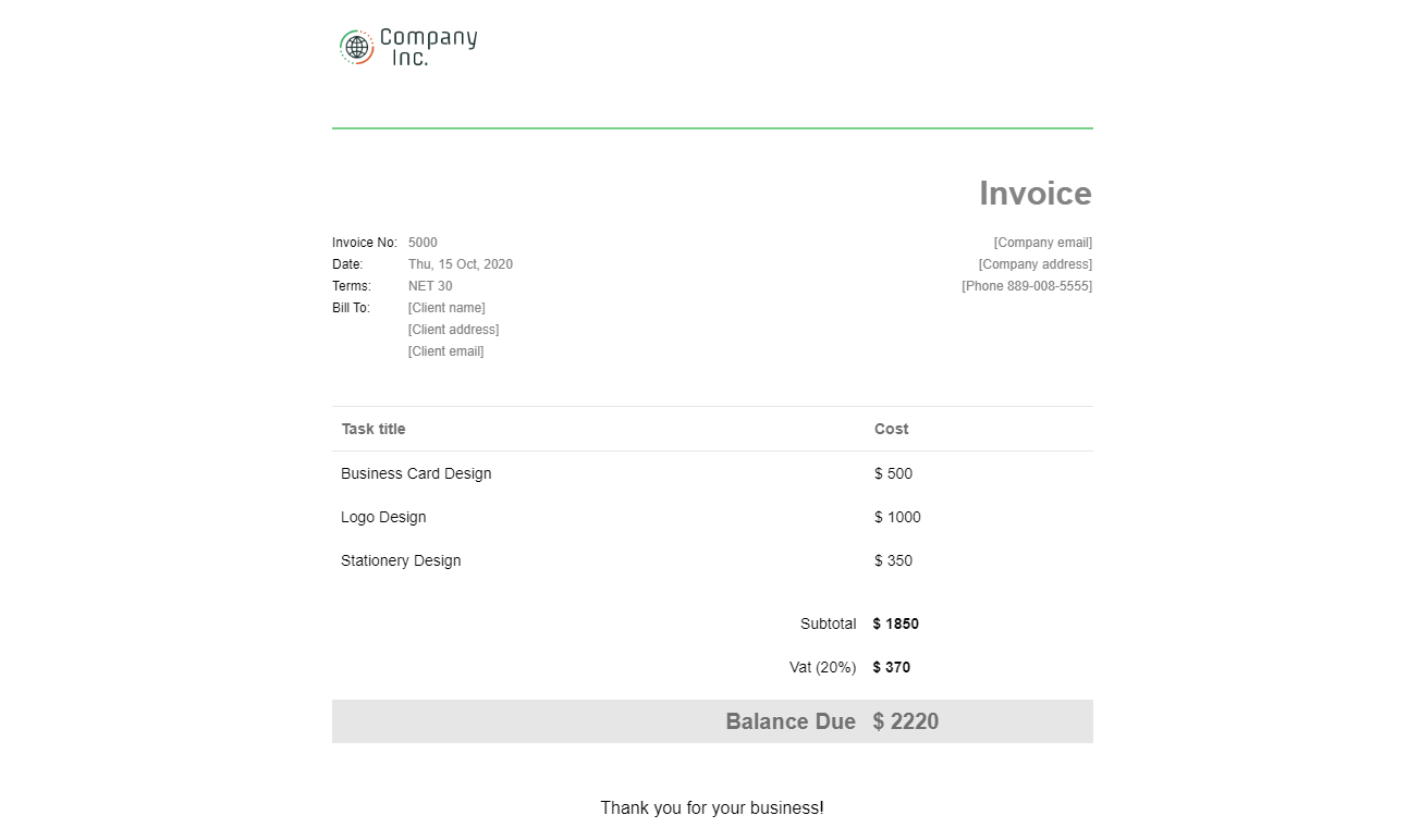 Invoices Template